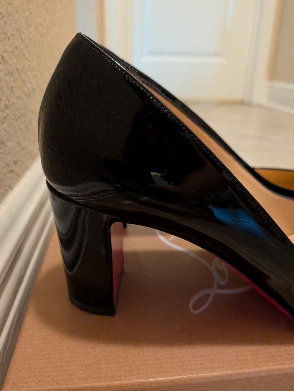 Christian Louboutin Black Patent Leather Classic Pumps - Picture 4 of 9